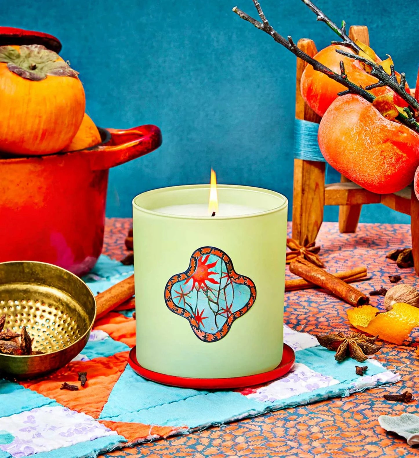 Glowza Warm Persimmon Coconut and Soy Wax Scented Candle 7.5oz