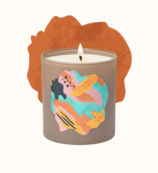 Glowza Toasted Walnut Coconut and Soy Wax Scented Candle 7.5oz